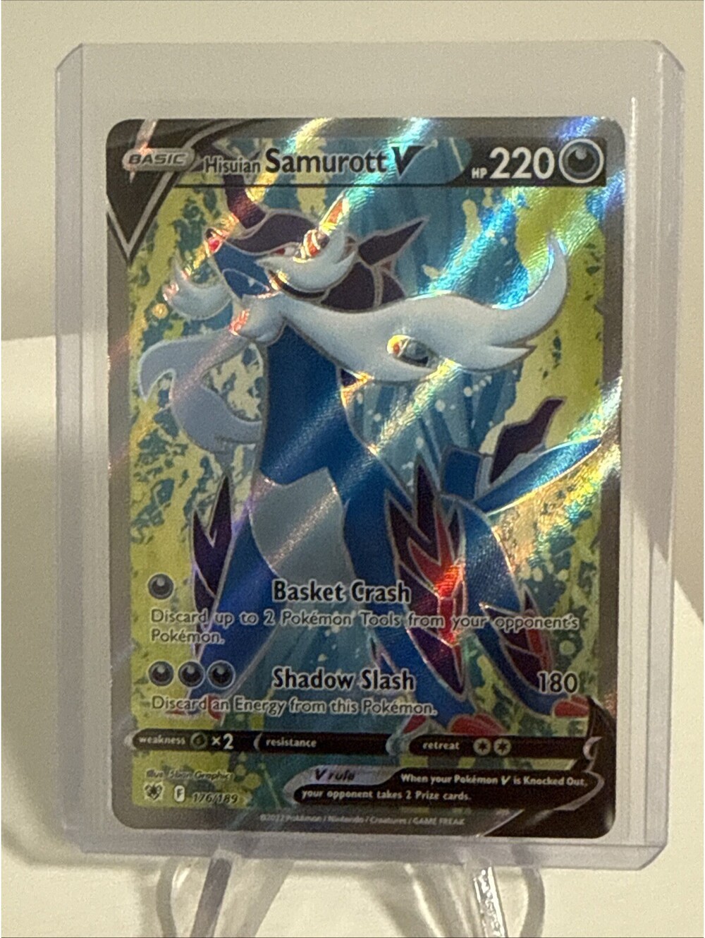 HISUIAN SAMUROTT V 176/189 ULTRA RARE ASTRAL RADIANCE POKEMON NM